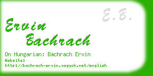 ervin bachrach business card